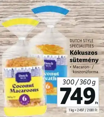 Dutch Style Specialities Kókuszos sütemény 300 / 360 g