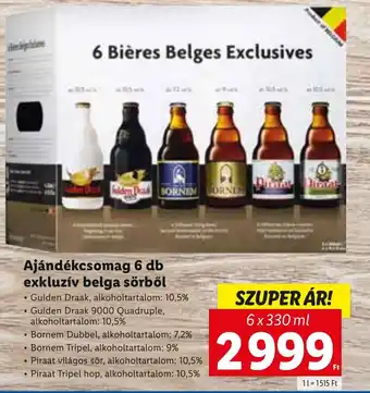 Ajándékcsomag 6 db exkluzív belga sörből 6 x 330 ml