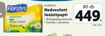 Lidl Floralys Nedvesített toalettpapír 80 db ajánlat