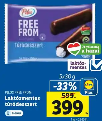 Lidl Pilos Free From Laktózmentes túródesszert 5 x 30 g ajánlat