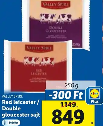 Lidl Valley Spire Red leicester / Double gloucester sajt 250 g ajánlat