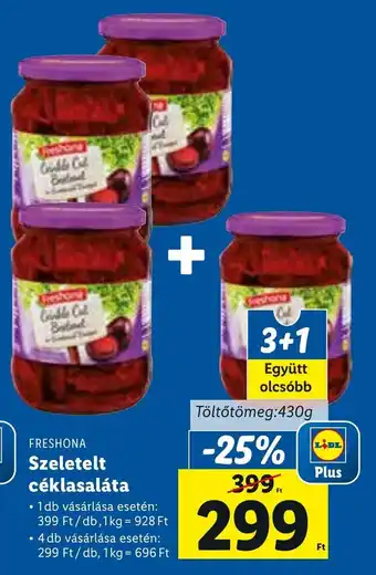 Lidl Freshona Szeletelt céklasaláta 430 g ajánlat