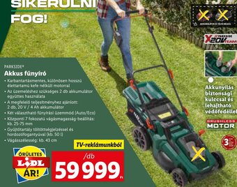 Lidl Parkside Akkus fűnyíró 1 db ajánlat