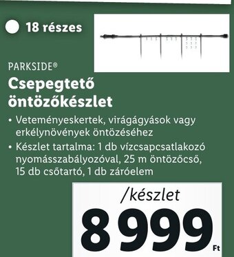 Lidl Parkside Csepegtető öntözőkészlet 1 készlet ajánlat