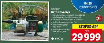 Lidl Parkside Kerti szivattyú 1 db ajánlat