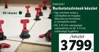 Parkside Burkolatszintező készlet 1 készlet