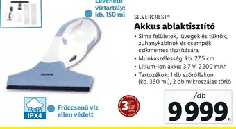 Lidl Silvercrest Akkus ablaktisztító 1 db ajánlat