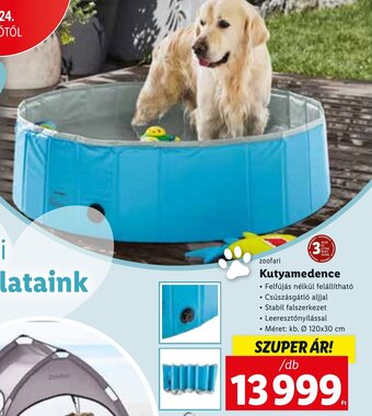 Lidl Zoofari Kutyamedence 1 db ajánlat