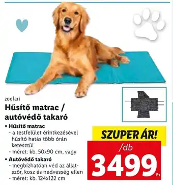 Lidl Zoofari Hűsítő matrac / autóvédő takaró 1 db ajánlat