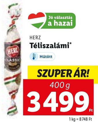 Lidl Herz Téliszalámi* 400 g ajánlat