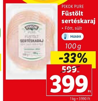 Lidl Pikok Pure Füstölt sertéskaraj 100 g ajánlat