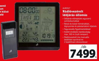 Lidl Auriol Rádióvezérelt időjárás-állomás 1 db ajánlat