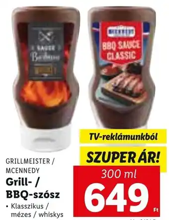 Lidl Grillmeister / Mcennedy Grill- / BBQ-szósz 300 ml ajánlat