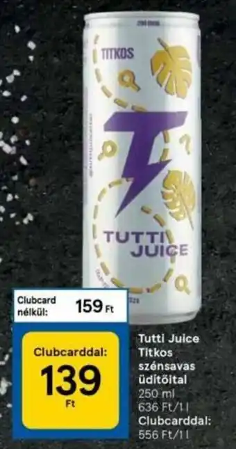Tutti Juice Titkos szénsavas üdítőital 250 ml
