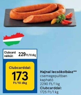Tesco Hajnal lecsókolbász 10 dkg ajánlat