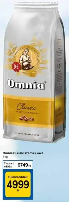 Tesco Omnia Classic szemes kávé 1kg ajánlat
