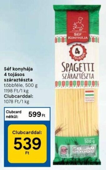Tesco Séf Konyhája 4 tojásos száraztészta 500 g ajánlat