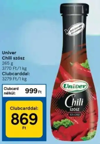 Tesco Univer Chili szósz 265 g ajánlat