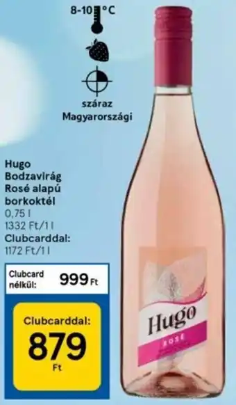 Tesco Hugo Bodzavirág Rosé alapú borkoktél 0.75 l ajánlat
