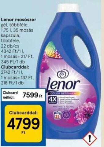 Tesco Lenor mosószer 1,75 l ajánlat