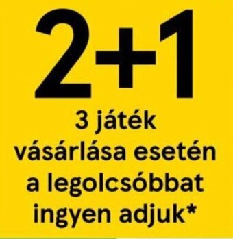 3 játék vásárlása esetén a legolcsóbbat ingyen adjuk