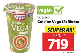 Lidl Dr.Oetker Cuisine Vega főzőkrém 250 ml ajánlat