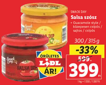 Lidl Snack Day Salsa szósz 300 / 315 g ajánlat