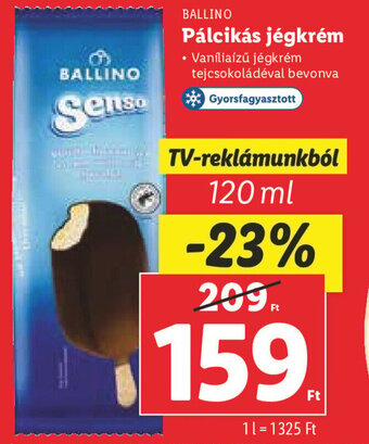 Lidl Ballino Pálcikás jégkrém 120 ml ajánlat