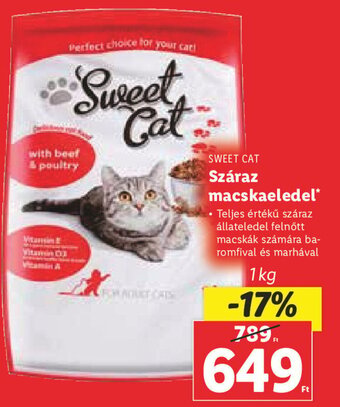 Lidl Sweet Cat Száraz macskaeledel 1 kg ajánlat