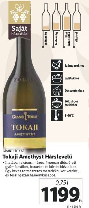 Lidl Grand Tokaj Tokaji Amethyst Hárslevelű 0,75 l ajánlat
