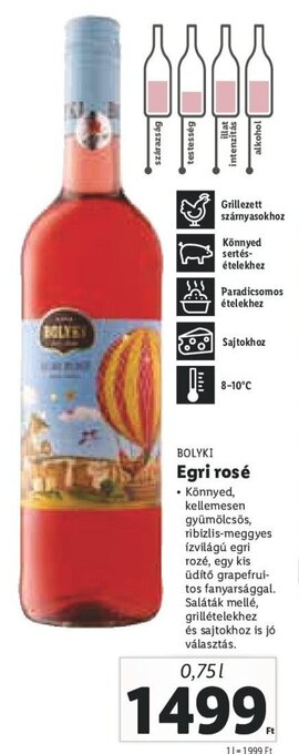 Lidl Bolyki Egri rosé 0,75 l ajánlat