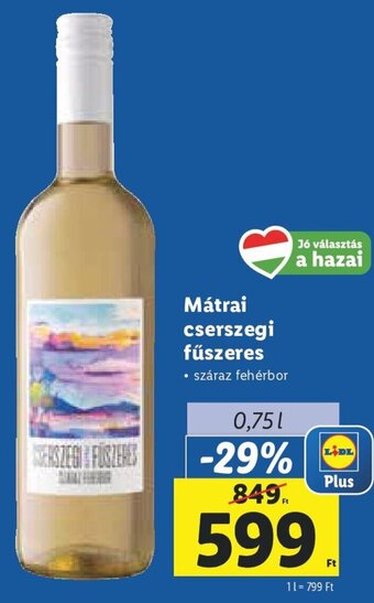 Mátrai cserszegi fűszeres 0,75 l