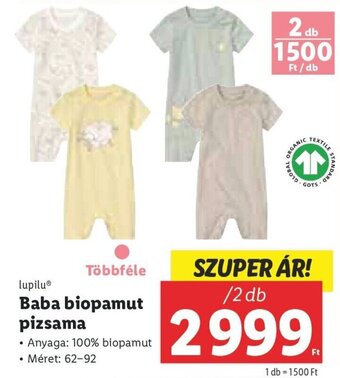 Lupilu Baba biopamut pizsama 2 db