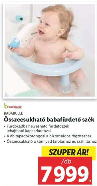 Lidl Badabulle Összecsukható babafürdető szék 1 db ajánlat