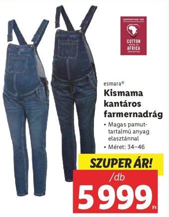 Lidl Esmara Kismama kantáros farmernadrág 1 db ajánlat
