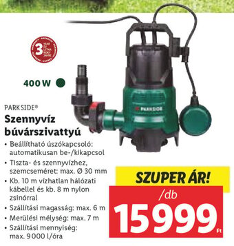 Lidl Parkside Szennyvíz búvárszivattyú 1 db ajánlat