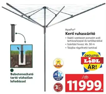 Lidl Aquapur Kerti ruhaszárító 1 db ajánlat