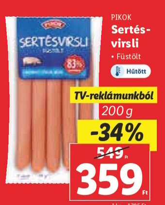 Lidl Pikok Sertés- virsli 200 g ajánlat