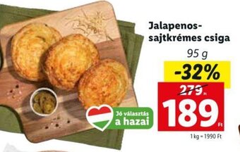 Lidl Jalapenos-sajtkrémes csiga 95 g ajánlat