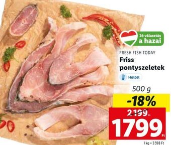 Lidl Fresh Fish Today Friss pontyszeletek 500 g ajánlat