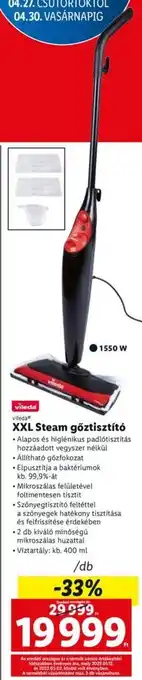 Lidl Vileda Xxl Steam gőztisztító 1 db ajánlat