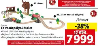 Lidl Playtive Fa vasútpályakészlet 1 készlet ajánlat