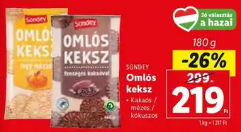 Lidl Sondey Omlós keksz 180 g ajánlat