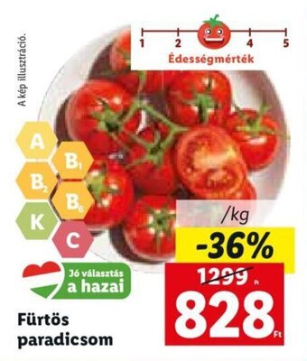 Lidl Fürtös paradicsom 1 kg ajánlat