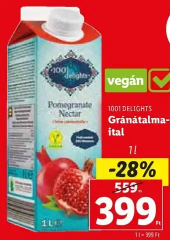 Lidl 1001 Delights Gránátalma- ital 1 l ajánlat