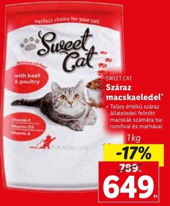 Lidl Sweet Cat Száraz macskaeledel 1 kg ajánlat