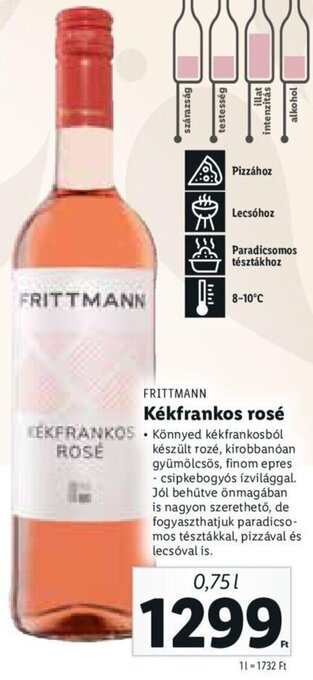 Lidl Frittmann Kékfrankos rosé 0,75 l ajánlat