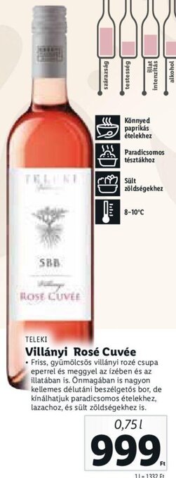 Lidl Teleki Villányi rosé cuvée 0,75 l ajánlat