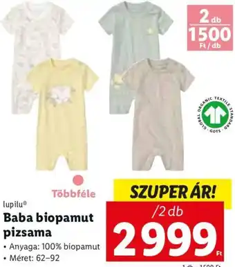 Lupilu Baba biopamut pizsama 2 db