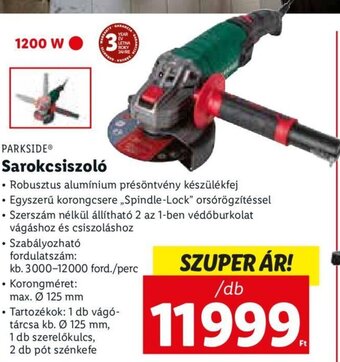 Lidl Parkside Sarokcsiszoló 1 db ajánlat